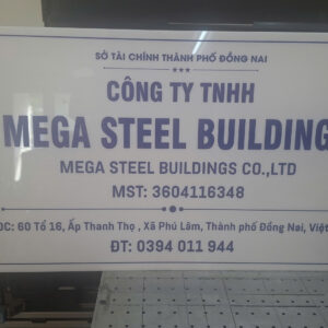 Bảng tên công ty inox ăn mòn – 600.000đ