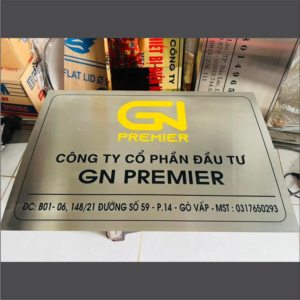 Bảng công ty inox bạc xước – M21