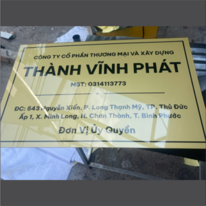 Bảng công ty inox gold – M12